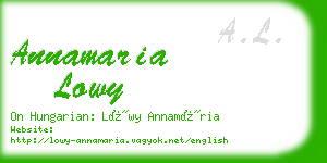 annamaria lowy business card